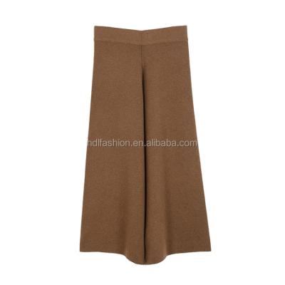 China Custom Women Anti-Wrinkle Long Wool Cashmere Palazzo Pants Casual Solid Wide Leg Pants High Waist Sweaters Legging Pants for sale