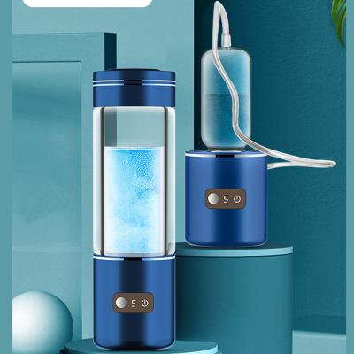 China Easy Operation Hydrogen Generator Water Cup Plus Inhaler Separation H2 O2 Hydrogen Water Bottle With Hydrogen Inhaler Machine for sale