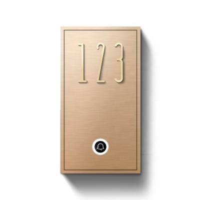 China 2021 Room Status Indication OEM Hotel Guest Room Number DND Metal Touch Bell Panel for sale