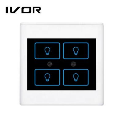 China Ignition Control Communication Zigbee Tuya Smart Wireless Switch Lighting Control Touch Wall Switch for sale