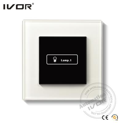 China Touch Panel Switch EU Standard Wall Touch Screen Light Dimmer Switch 1 Strip Touching Electric Switch Light for sale