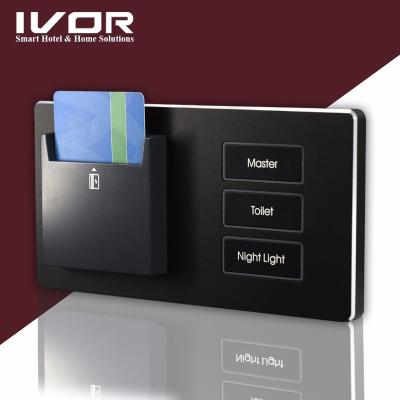 China Insert Card To Room Power RFID Active Hotel Room Card Key Electric Switch, Energy Saving Switch, 190V - 250V With Lamp Switch Stainless Frame for sale