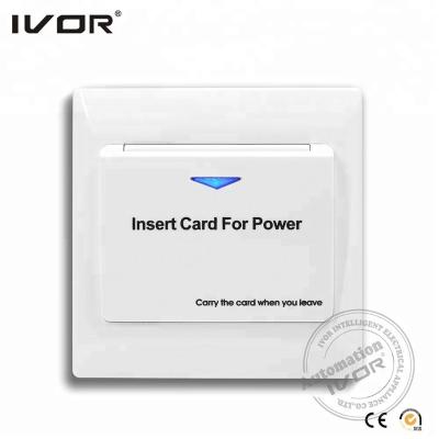 China Insert Card To Active Power Hotel Room System Main Card Wall Energy Saving Switch for sale