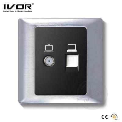 China Metal Frame TV and Computer Wall Socket Wall Switch and Socket Wall Switch Outlet Italian Brand for sale