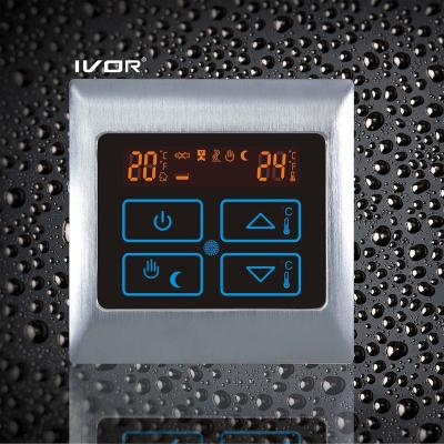 China Good Quality IVOR Touch Screen Electrical Floor Heating Thermostat Satin Chrome Metal Frame SK-HV2000M (SK-HV2000M) for sale