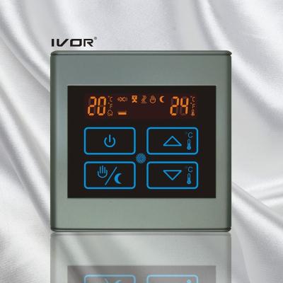 China Good Quality IVOR Touch Screen Water Floor Heating Thermostat King Kong Gary Synthetic Glass View(SK-HV2300B-M)/PC 86*86*45MM for sale