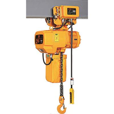 China Hotels 1 Ton 110v Mini Motor Mechanical Step Block Electric Chain Hoist for sale