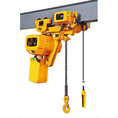 China Hotels Electric Chain Hoist 2 Ton 10ton 35 t Motor Manual Chain Trolley for sale