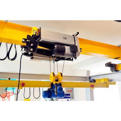 China Hotels 5 Ton 10 Ton European Wire Rope Hoist With Motorized Trolley for sale