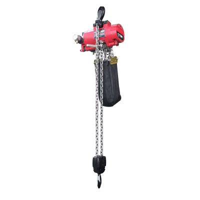 China Hotels 0.1ton 1 Ton 10 Ton Coin Hook Mounted Pneumatic Air Chain Hoist for sale