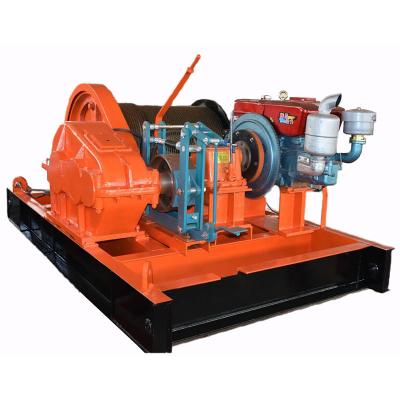 China AUTOMOBILE 5 Ton Diesel Engine Powered Wire Rope Hoist Hoist Winch for sale