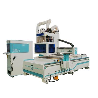 China Hotels 4*8 5*10 Multi Feet Four Feet CNC ATC Wood Router For Furniture Cutting Design Machine for sale