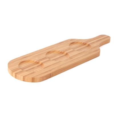 China Eco-friendly Wholesale Wooden Serving Tray Candle Trays Wine Display Rack Beer Flight For Restaurants Bars for sale