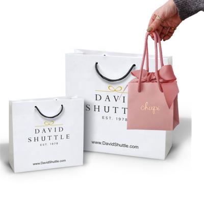 China Retail Cheap Custom Printing Luxury Paper Bag Recyclable Low Cost OEM Gift Shopping Bag With Your Own Logo Print for sale