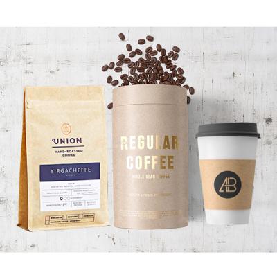 China Disposable Custom Logo Dries Food Aluminum Liner Cylinder Coffee Tea Bean Canister Paper Tube Packaging Round Box for sale