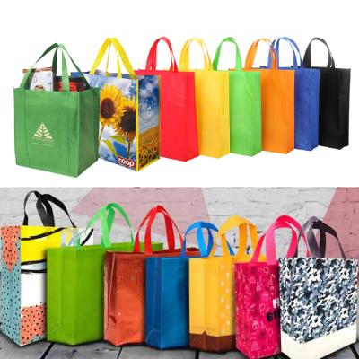 China Eco Friendly PLA Nonwoven Fabric Recycled Biodegradable Cornstarch 100% Nonwoven Carry Tote Bags Reusable Grocery Bag for sale