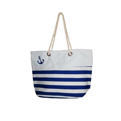 China Wholesale custom logo eco-friendly fashion design 600 denier rpet polyester rope tote beach bag recyclable for sale