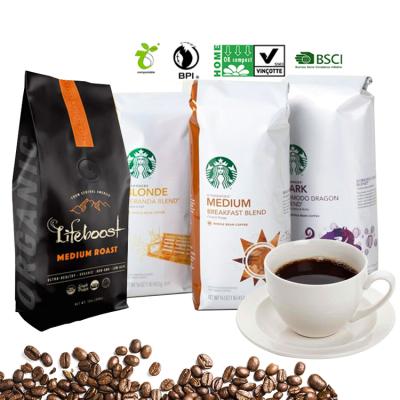 China Custom Food Grade OEM Price Packing Roasted Instant Caffe Beans Square Pouch Ice Coffee Powder Drinks Coffee Packing Bag for sale