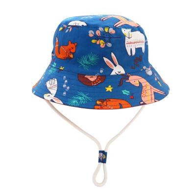 China High Quality Super Comfortable Baby Cotton Fisherman Hat Adjustable Summer Children's Sunshade Sunshade Hat for sale