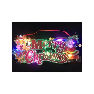 China Fashionable Customize Large Size Christmas Light Wall Hanging Sticker With Rope And Double Sided Tape for sale