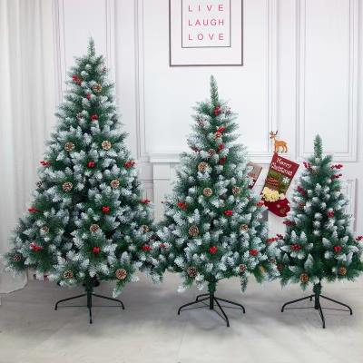 China Festival Home Ornaments High Quality Custom Red Berry Christmas Tree Outdoor Decoration Led Pre-Lit Artificial Christmas Tree for sale