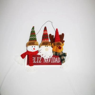 China 2022 Fashionable Hot Selling Christmas Decorations Santa Claus Doll , Christmas Door Hanging Set Decoration for sale