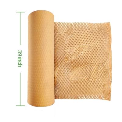 China Degradable high quality eco-friendly honeycomb paper pad honeycomb paper packaging roll for sale