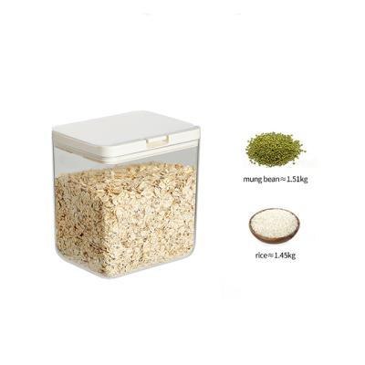 China Wholesale Stackable Container Dried Grains Freshness Preservation Plant Food Transparent Airtight Storage Boxes Bins Organizer With Lid For Kitchen for sale