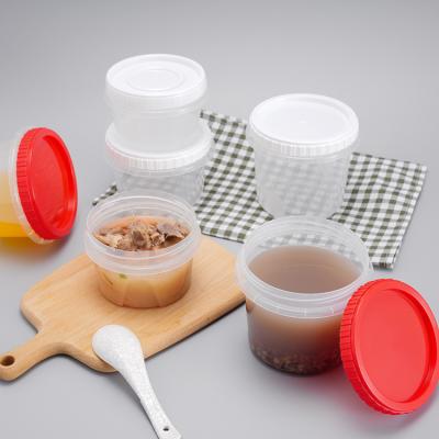 China High Quality Microwavable Clear Disposable Soup Cup Transparent Oatmeal Dessert Noodle Cups Takeout Packaging Bowl With Lid for sale