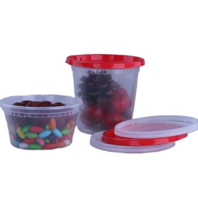 China Disposable Fruit Food Packing Box Soup Bowl Food Container Disposable Plastic Storage Box With Lids for sale