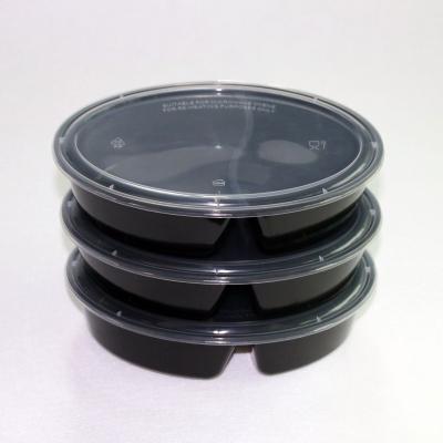 China 2 Compartment 750ml 1000ml Food Containers Microwavable Disposable Plastic Box for sale