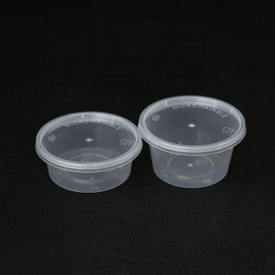 China Disposable 2 Oz Dipping Chili Salad Dressing Sauce Plastic Takeaway Plastic Disposable Cups With Lid for sale