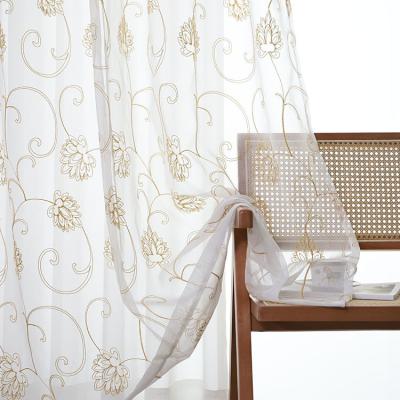 China Modern Contracted White Sheer Blackout Window Screen Curtain Room Divider Yarn Finished Balcony Pure White for sale