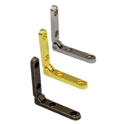 China 90 Degree Contemporary L Shape Small Hinges For Wooden Box Jewelry Case Side Rail Hinge for sale