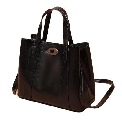 China 2021 Large Capacity Women's Tote Bag Pu Leather Sling Shoulder Soft Leather Handbag for sale