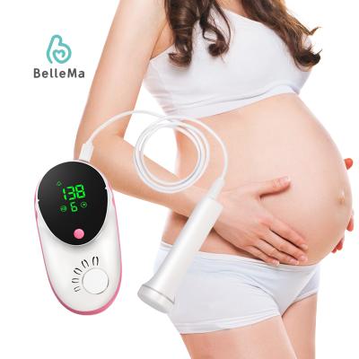 China Hot Selling Plastic Pocket Heartbeat Heartbeat Wirelesss Electronic Compact Portable Fetal Doppler Baby Fetal Monitor for sale