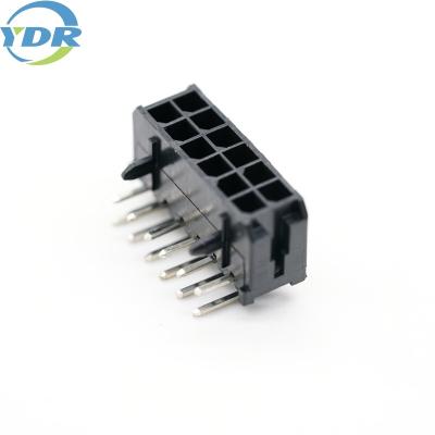 Cina 90 gradi Molex verticale 12 Pin Connector LCP Tin Plated Material in vendita