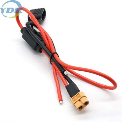 China A bateria Xt60 de RC Lipo carrega o cabo UL3135 10AWG com o suporte do fusível à venda