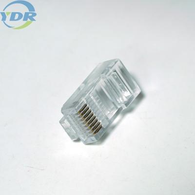 China CAT5 CAT5e CAT6 CAT6E Utp Cable Rj45 Connector 8Pin Transparent Head for sale