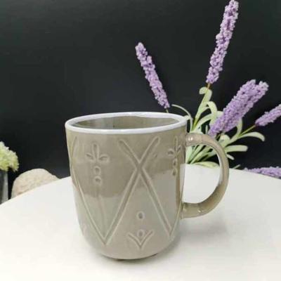 China Handmade Pottery Tea Cup Pottery   Coffee Mug 300ml Ceramic Coffee Mugs en venta