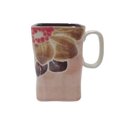 China 250ml Retro Light Luxury Embossed Ceramic Drinking Mugs for sale