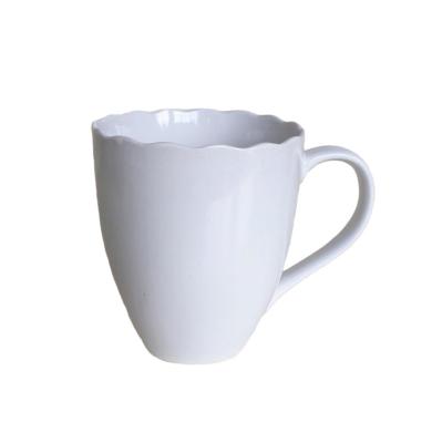 China De lichtgewicht Witte Ceramische Mokken van Microwavable 14oz, Mokken van het Beenchina van 400ml de Fijne Te koop