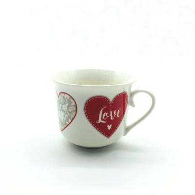 China Colorful 300ml 10Oz Ceramic Coffee Mugs , Fine Bone China Coffee Mugs for sale