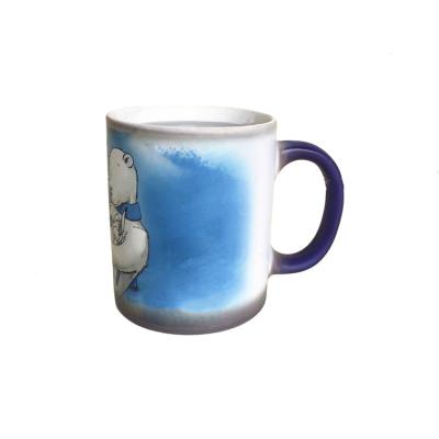 China Customized Blue Pottery Mugs for sale