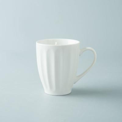 China Imitatieemail Heldere 9oz 280ml Wit Matte Mug, de Moderne Mokken van Beenchina Te koop