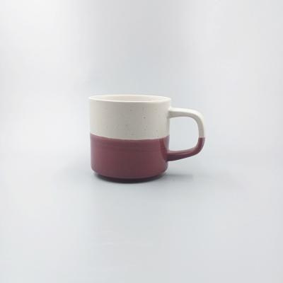 Cina tazza a due ponti di 12oz Tone Color Glazed Ceramic Coffee in vendita