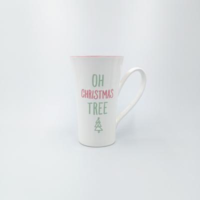 China Promotional Ceramic Santa Mug, Porcelain Christmas Mug for sale