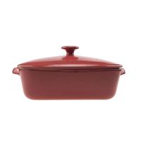 China Rechteckiger keramischer Kasserollen-Teller stellte Bakeware-Teller mit Deckel ein zu verkaufen