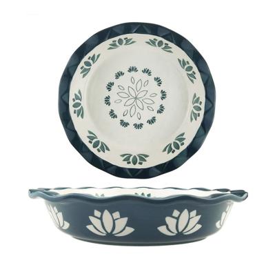 China Töpferware Bakeware ringsum das Backen von Pan For Cake Pie zu verkaufen