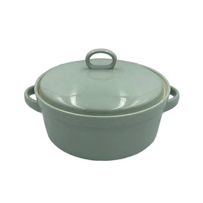 Κίνα Πράσινα σκανδιναβικά κεραμικά Casseroles Cookware δοχείων σούπας με το καπάκι προς πώληση